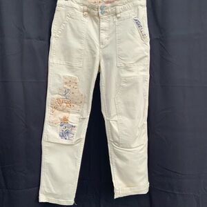 Pilcro Beige Floral Pants